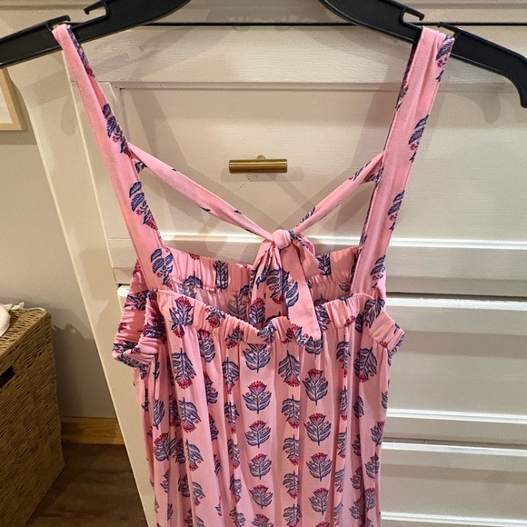 Anthropologie Vibes Pink Leaf Print Dress - Old Navy - Picture 8 of 9